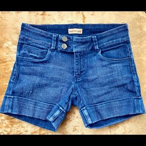 Trouser cut jean shorts